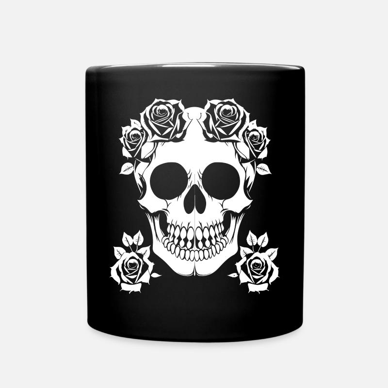 Horror Skull Skull Art Skull Gothic Heavy Metal - Full Colour Mug - black