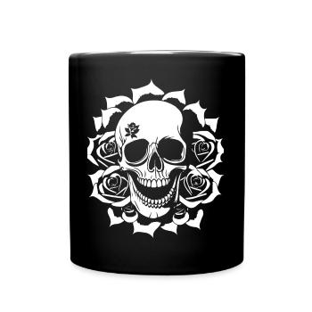 Horreur Crâne Crâne Art Crâne Gothique Heavy Metal - Mug uni - noir - Devant