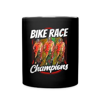 Radrennen Champions Fahrrad Radrennfahrer - Tasse einfarbig - Schwarz - Vorne