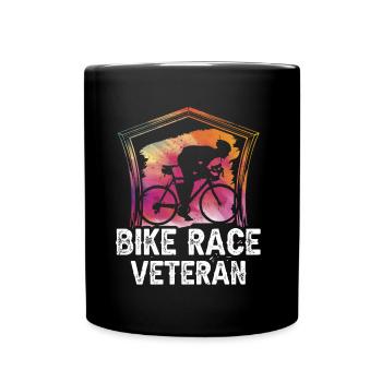 Cycling Race Veteran Cyclist Race Bicycle - Full Colour Mug - black - Front