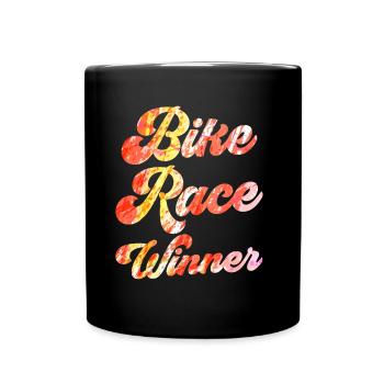 Winner of the cycling race Cyclist Cycling race - Full Colour Mug - black - Front