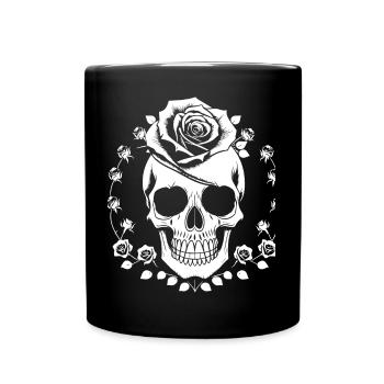 Horror Skull Skull Art Skull Gothic Heavy Metal - Full Colour Mug - black - Front