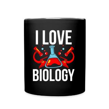 J’adore la biologie biologiste biologiste profession - Mug uni - noir - Devant