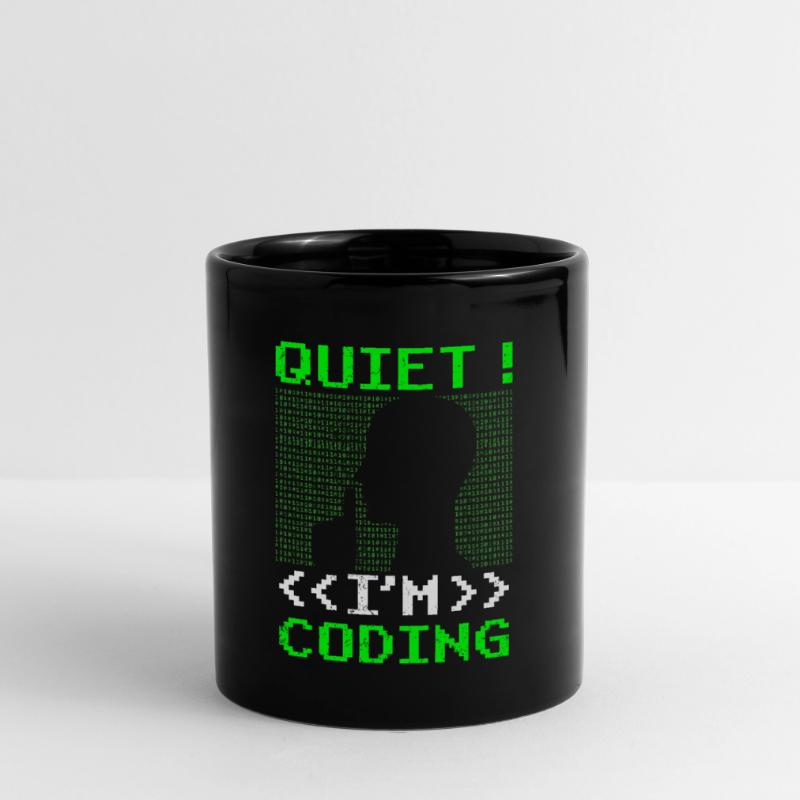 Silent I Programming Coding Coder Programming Full Colour Mug