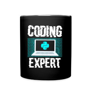 Coding Expert Coder Programming Programmer - Full Colour Mug - black - Front
