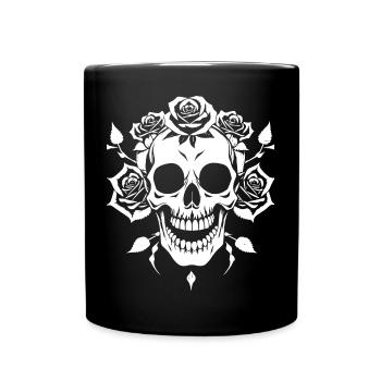 Horror Skull Skull Art Skull Gothic Heavy Metal - Full Colour Mug - black - Front