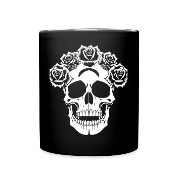 Horreur Crâne Crâne Art Crâne Gothique Heavy Metal - Mug uni - noir - Devant