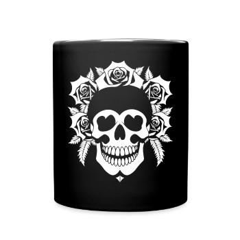 Horreur Crâne Crâne Art Crâne Gothique Heavy Metal - Mug uni - noir - Devant