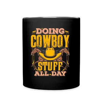 Les trucs de cow-boy toute la journée rendent les cow-boys mignons - Mug uni - noir - Devant