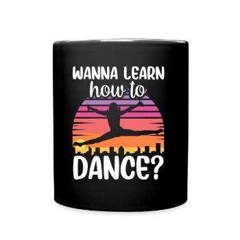 Voulez-vous apprendre à danser professeur de danse à l’école de danse - Mug uni - noir - Devant