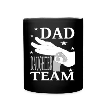 Papa Tochter bester Vater beste Tochter Geschenk - Tasse einfarbig - Schwarz - Vorne