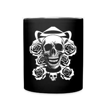 Horror Skull Skull Art Skull Gothic Heavy Metal - Full Colour Mug - black - Front