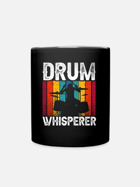 Drum Whisperer Drum Whispering Drums Drum - Full Colour Mug - black