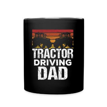 Tractor Driving Father Farmer Farm Farmer - Full Colour Mug - black - Front