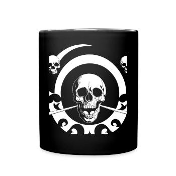 Horreur Crâne Crâne Art Crâne Gothique Heavy Metal - Mug uni - noir - Devant
