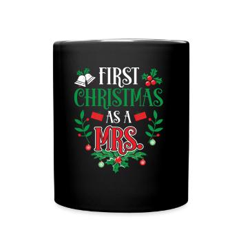 Premier Noël en tant qu’épouse Premier Noël - Mug uni - noir - Devant