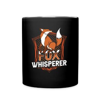Fox Whisperer Fox Whisperer Animal Foxes Sayings - Full Colour Mug - black - Front