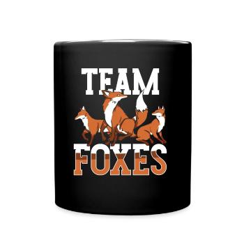 Team Füchse Tier Fuchs Sprüche Liebhaber - Tasse einfarbig - Schwarz - Vorne
