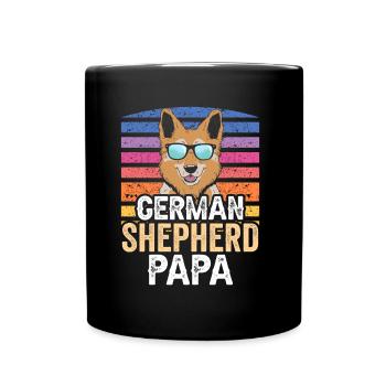 German Shepherd Daddy Lover Cute Pet - Full Colour Mug - black - Front