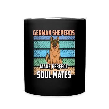 Bergers Allemands Âme Sœur Parfaite Mignonne - Mug uni - noir - Devant