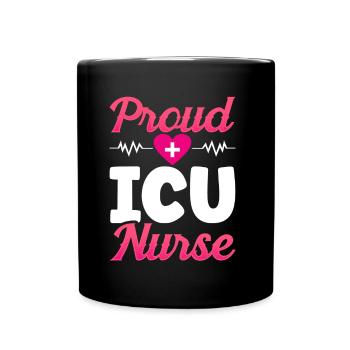 Stolze Intensivkrankenschwester Intensivpflege - Tasse einfarbig - Schwarz - Vorne