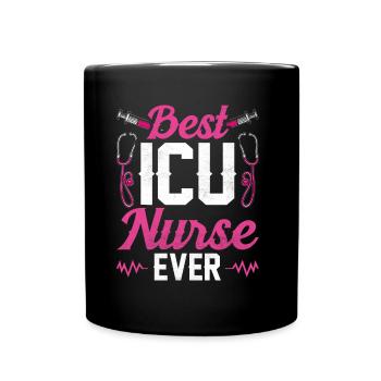 Best Intensive Care Nurse Ever - Full Colour Mug - black - Front