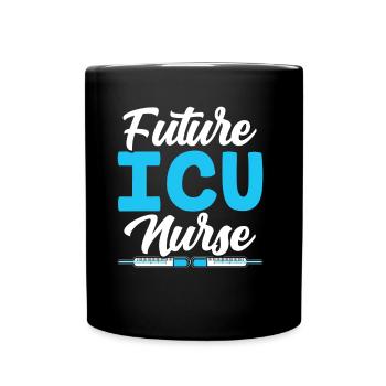 Futur infirmier en soins intensifs - Mug uni - noir - Devant