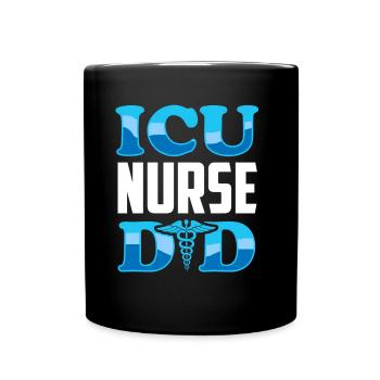 Intensivkrankenschwester Papa Intensivpflege - Tasse einfarbig - Schwarz - Vorne