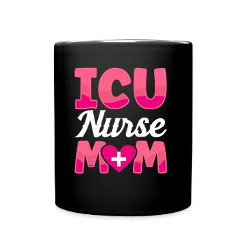 Intensivkrankenschwester Mom Intensivpflege - Tasse einfarbig - Schwarz - Vorne