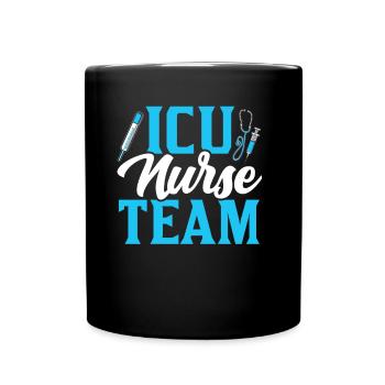Intensivkrankenschwester Team Intensivpflege - Tasse einfarbig - Schwarz - Vorne