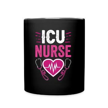 Intensivkrankenschwester Intensiv Intensivpflege - Tasse einfarbig - Schwarz - Vorne