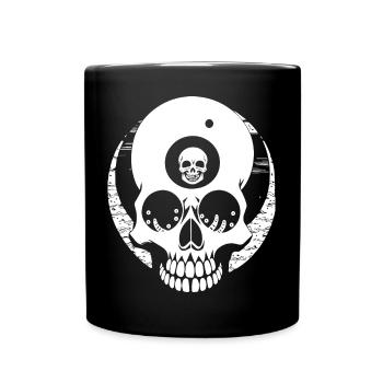Horror Skull Skull Art Skull Gothic Heavy Metal - Full Colour Mug - black - Front