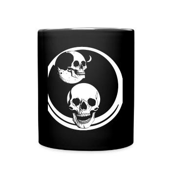 Horreur Crâne Crâne Art Crâne Gothique Heavy Metal - Mug uni - noir - Devant