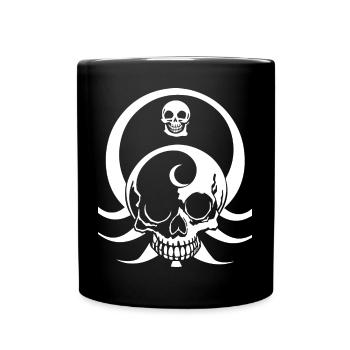 Horror Skull Skull Art Skull Gothic Heavy Metal - Full Colour Mug - black - Front