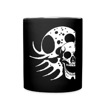 Horror Skull Skull Art Skull Gothic Heavy Metal - Full Colour Mug - black - Front