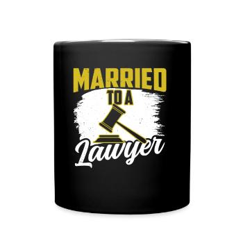 Married to a lawyer Lawyer Lawyer - Full Colour Mug - black - Front