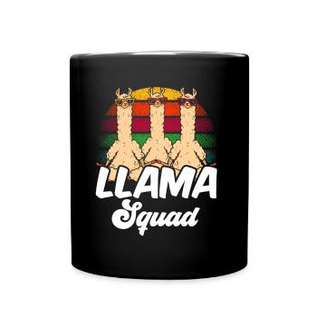 Lama Squad Llama Dictons Lamas Animal Lamas - Mug uni - noir - Devant