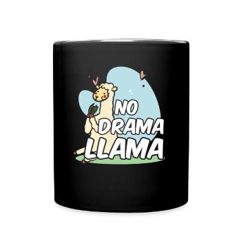 Pas de drame Lama Dictons Lama Animal Lamas - Mug uni - noir - Devant