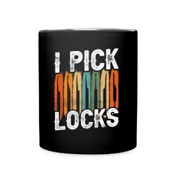 I Pick Locks Cracker Lock Lock Picking - Mug uni - noir - Devant