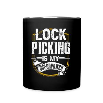 Lock picking is my superpower lock picking - Full Colour Mug - black - Front