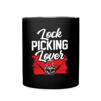 Lock Picking Lover Cracker Lock Cracking - Full Colour Mug - black - Front