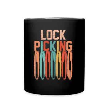 Lock Picking Lockpicking Knacken Knacker Schloss - Tasse einfarbig - Schwarz - Vorne