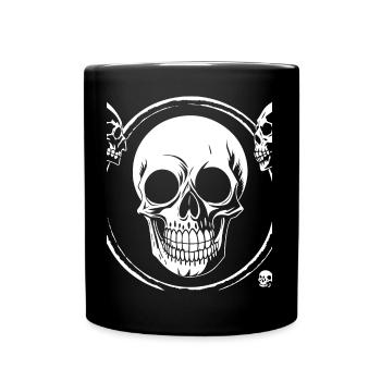 Horror Skull Skull Art Skull Gothic Heavy Metal - Full Colour Mug - black - Front