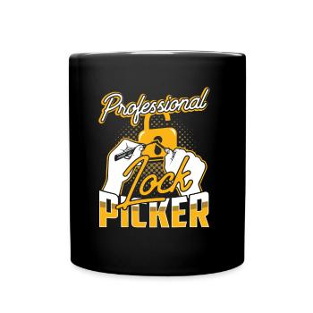 Professioneller Schlossknacker Lock Picker Knacken - Tasse einfarbig - Schwarz - Vorne