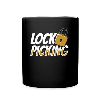 Lock Picking Knacker Schloss Lockpicking Knacken - Tasse einfarbig - Schwarz - Vorne