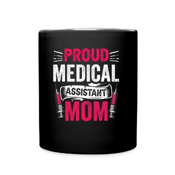 Stolze Medizinische Fachangestellte Mutter Beruf - Tasse einfarbig - Schwarz - Vorne