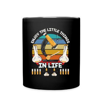 Profitez des petites choses de la vie Microscope - Mug uni - noir - Devant
