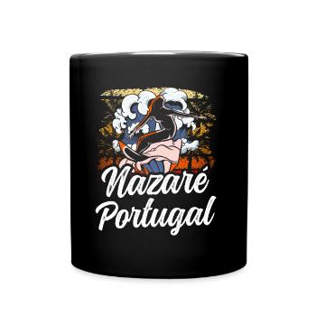 Nazaré, Portugal, Surfeurs, Surf, Surf, Vagues - Mug uni - noir - Devant