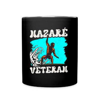 Nazaré Vétéran Surfeur Vagues Surf Surf - Mug uni - noir - Devant