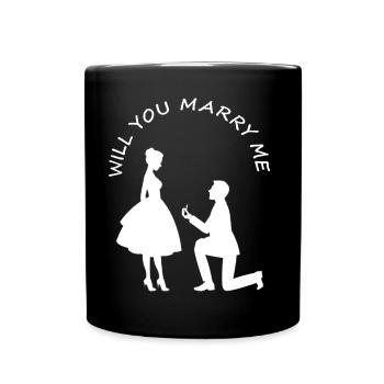 Mariage Mariage Love You Cadeau de Saint-Valentin - Mug uni - noir - Devant